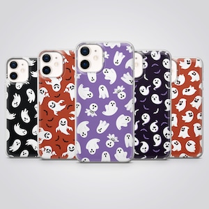 Ghost Phone Case Spooky Halloween Cover fit for iPhone 17 Pro Max, 16e, 15 Plus, 14, 13, XS & Samsung S25, S24, A56, A16, Pixel 10, 9, 8A