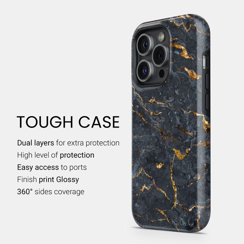 Marble Phone Case Aesthetic Stone TOUGH Cover Fit for iPhone 16 Pro Max