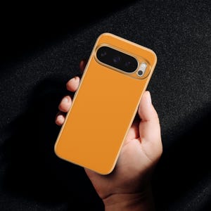 Orange Phone Case Peach Pastel Matte Cover fit for Pixel 9, 8, 8A, 7A, 7, iPhone 17 Pro Max, 16e, 15 Plus, 14, 13, XS, Samsung S25, S24, A56