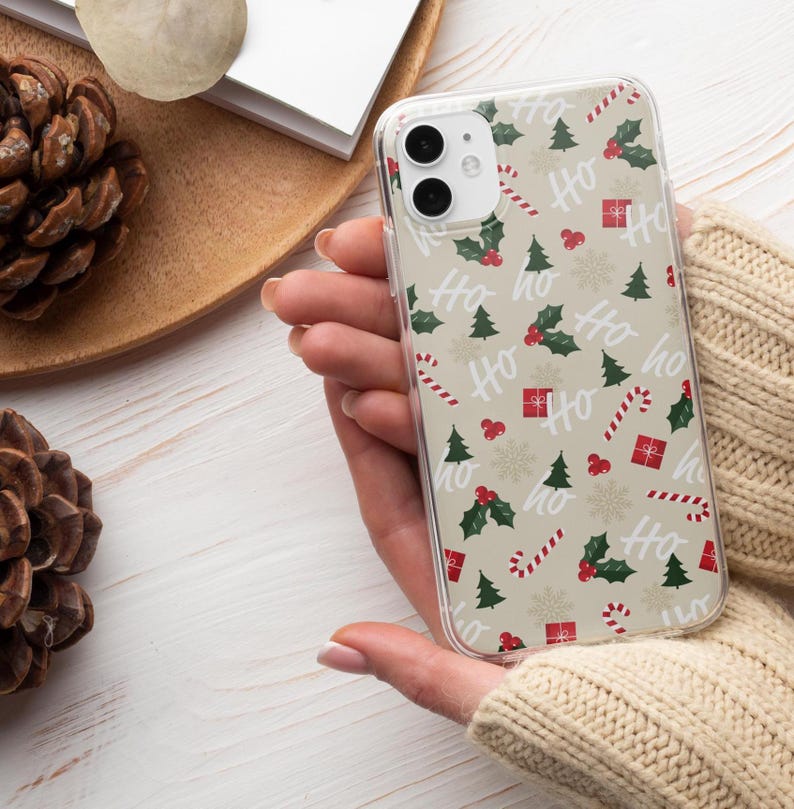 Christmas Phone Case Festive Pattern TOUGH Cover Fit for iPhone 16 Pro