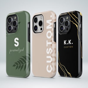 Custom Phone Case Personalized TOUGH Cover fit for iPhone 16 Pro Max, 15 Plus, 14, 13, 12, 11, XS & Samsung S25, S24, A56, Pixel 9, 8A, 7