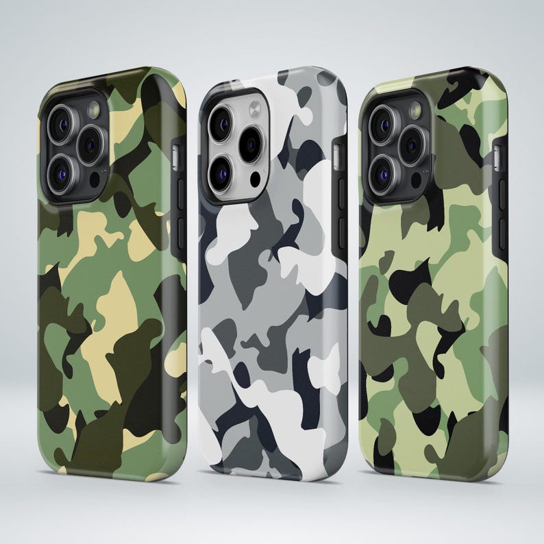 Camouflage Phone Case Military TOUGH Cover Fit for iPhone 16 Pro Max