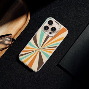 Retro Stripes Phone Case Groovy Vintage Cover fit for iPhone 17 Pro Max, 16 Plus, 15, 14, 13, XS & Samsung S25, S24, A56, Pixel 10, 9, 8A
