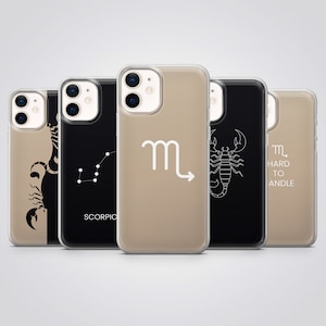 Scorpio Phone Case Horoscope Zodiac Cover fit for iPhone 17 Pro Max, 16e, 15 Plus, 14, 13, XS & Samsung S25, S24, A56, Pixel 10, 9, 8A, 6