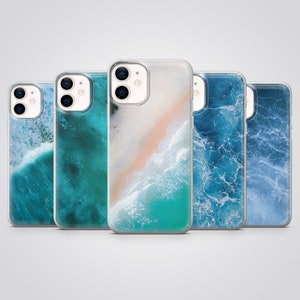 Ocean Wave Phone Case Beach Sea Cover fit for iPhone 17 Pro Max, 16e, 15 Plus, 14, 13, XS & Samsung S25, S24, S23, A56, Pixel 10, 9, 8A
