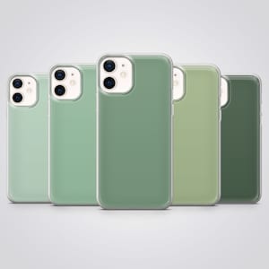 Green Sage Phone Case Pastel Matte Cover fit for iPhone 17 Pro Max, 16 Plus, 15, 14, 13, XS & Samsung S25, S24, S23, A56, Pixel 10, 9, 8A