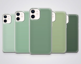Green Sage Phone Case Pastel Matte Cover fit for iPhone 17 Pro Max, 16 Plus, 15, 14, 13, XS & Samsung S25, S24, S23, A56, Pixel 10, 9, 8A