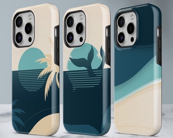 Ocean Wave Phone Case Beach TOUGH Cover fit for iPhone 15 Pro Max, 14 Plus, 13, 12, 11, XR, XS & Samsung S23, S22, A54, A53, Pixel 8, 7