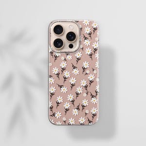 Daisy Phone Case Spring Flower Floral Cover fit for iPhone 17 Pro Max, 16e, 15 Plus, 14, 13, 12, XS & Samsung S25, S24, A56, Pixel 10, 9, 8A