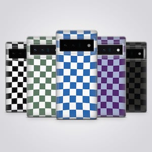 Custodia per telefono a scacchi, con motivo ondulato, adatta per Google Pixel 9, 8, 8A, 7A, 7, 6, iPhone 16 Pro Max, 15 Plus, 14, 13, 12, Samsung S25, S24, A56