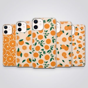 Orange Handyhülle Citrus Fruit Sommer Cover passend für iPhone 16 Pro Max, 15 Plus, 14, 13, 12, 11, XS & Samsung S25, S24, A56, Pixel 9, 8, 7A