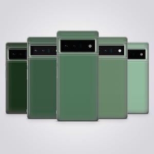 Green Sage Pastel Matte Handyhülle passend für Google Pixel 9, 8, 8A, 7A, 7, iPhone 16 Pro Max, 15 Plus, 14, 13, 12, Samsung S25, S24, A56