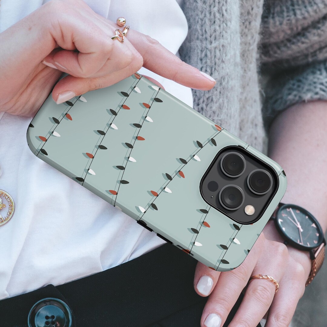 Christmas Lights Phone Case Festive TOUGH Cover Fit for iPhone 16 Pro