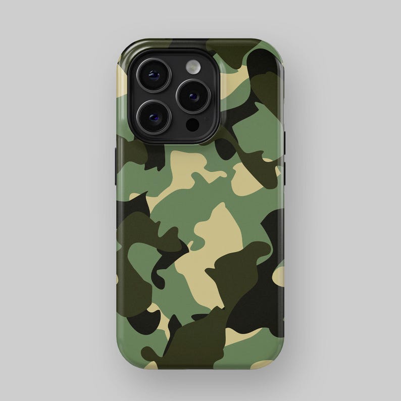 Camouflage Phone Case Military TOUGH Cover Fit for iPhone 16 Pro Max
