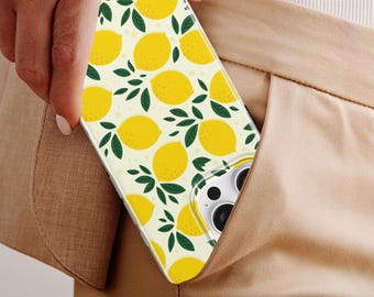 Lemon Phone Case Citrus Fruit Summer Cover fit for iPhone 17 Pro Max, 16e, 15 Plus, 14, 13, 12, XS & Samsung S25, S24, A56, Pixel 10, 9, 8A