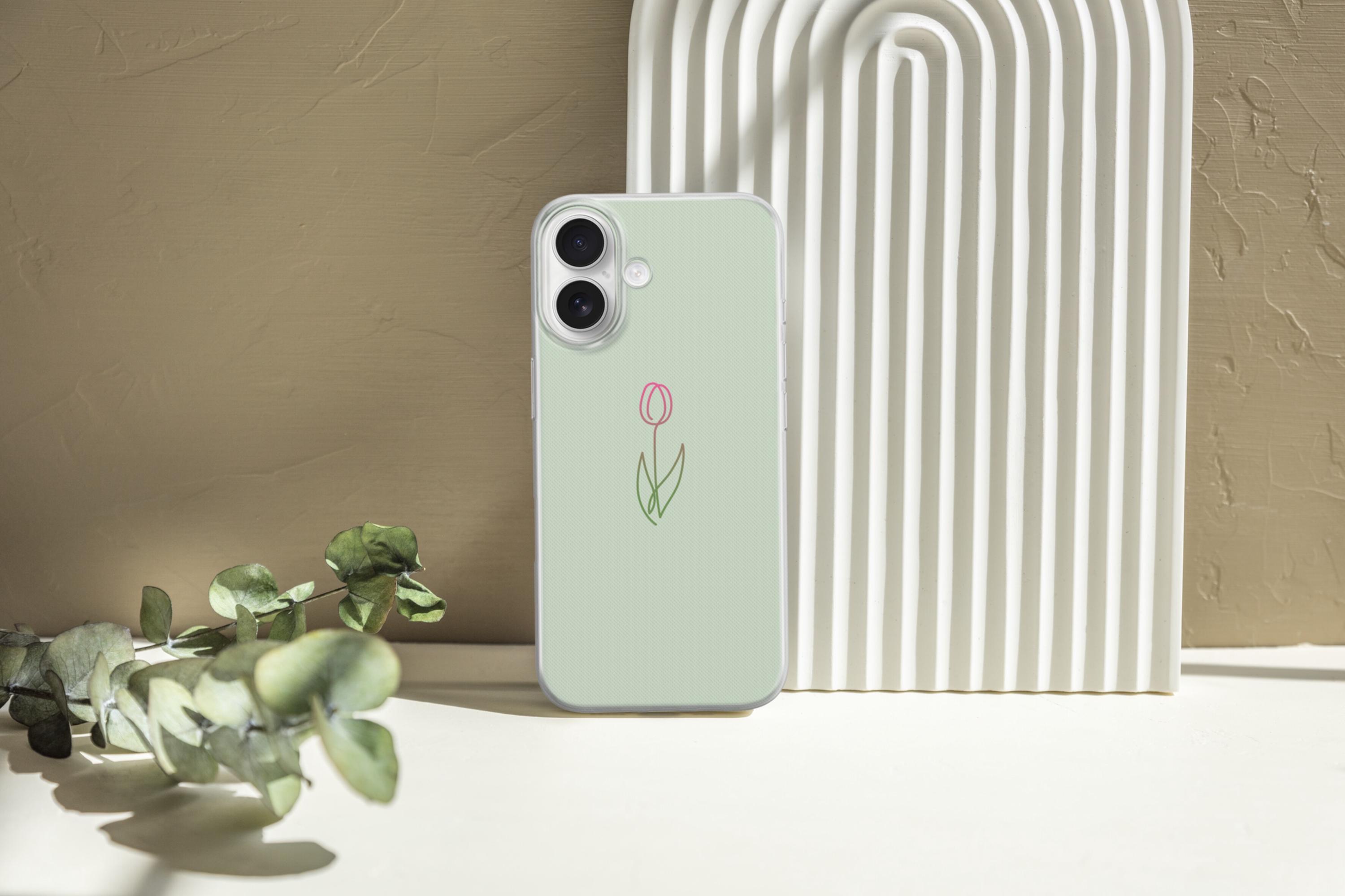 Cute Tulip Phone Case Spring Flower Cover Fit for iPhone 17 Pro