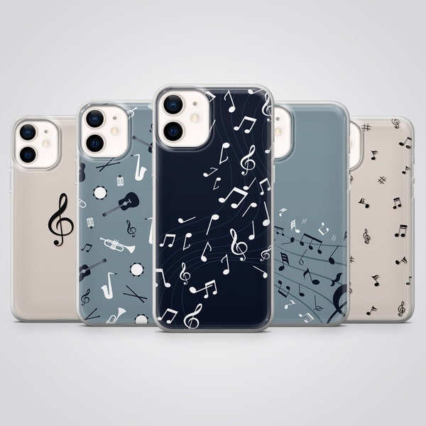 Music Phone Case Music Sheet Notes Cover fit for iPhone 15 Pro Max, 14 Plus, 13, 12, 11, XR, XS & Samsung S24, S23, A55, A54, Pixel 8, 7A, 6