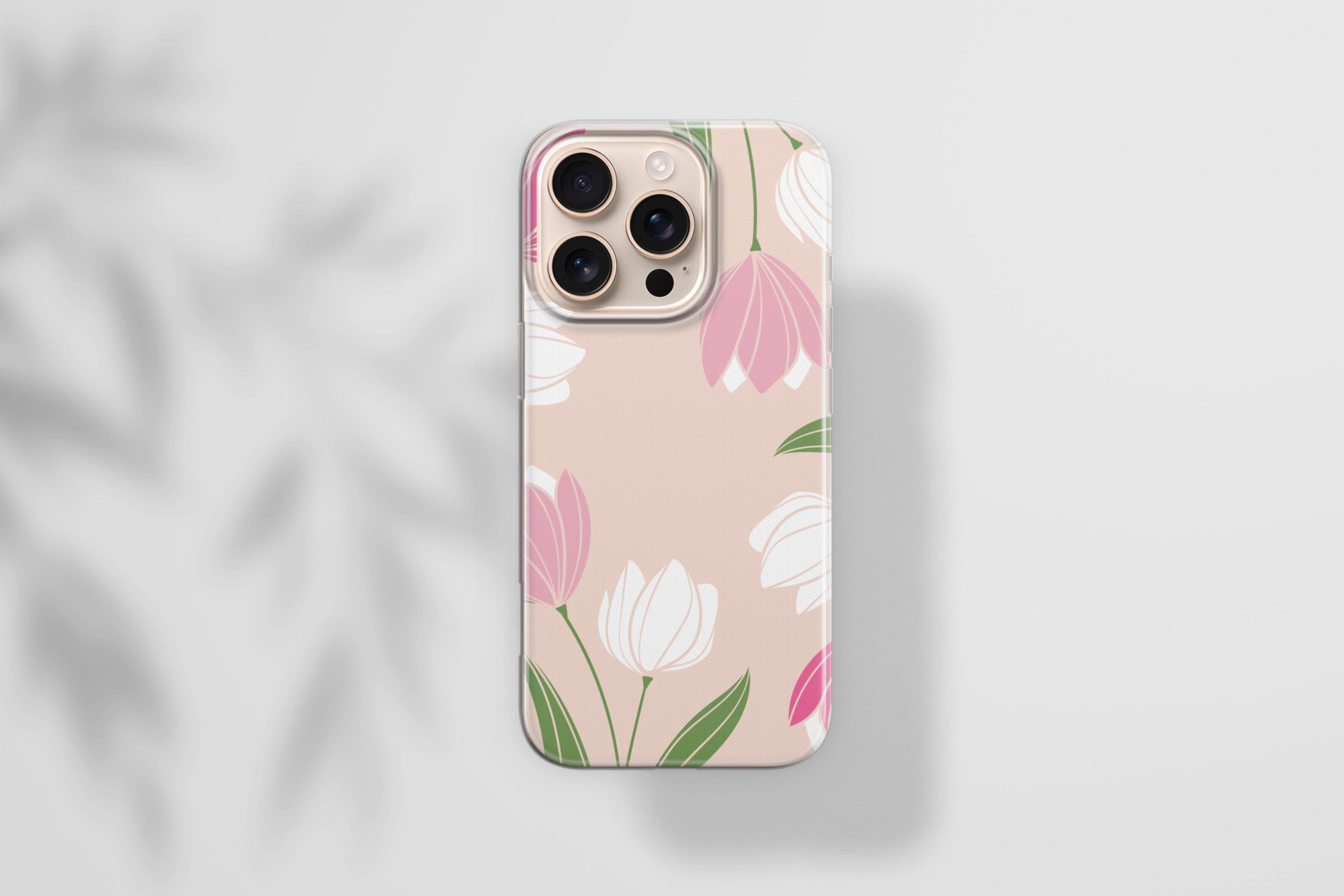 Cute Tulip Phone Case Spring Flower Cover Fit for iPhone 17 Pro
