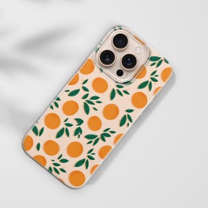 Orange Phone Case Citrus Summer Fruit Cover fit for iPhone 17 Pro Max, 16e, 15 Plus, 14, 13, 12, XS & Samsung S25, S24, A56, Pixel 10, 9, 8A