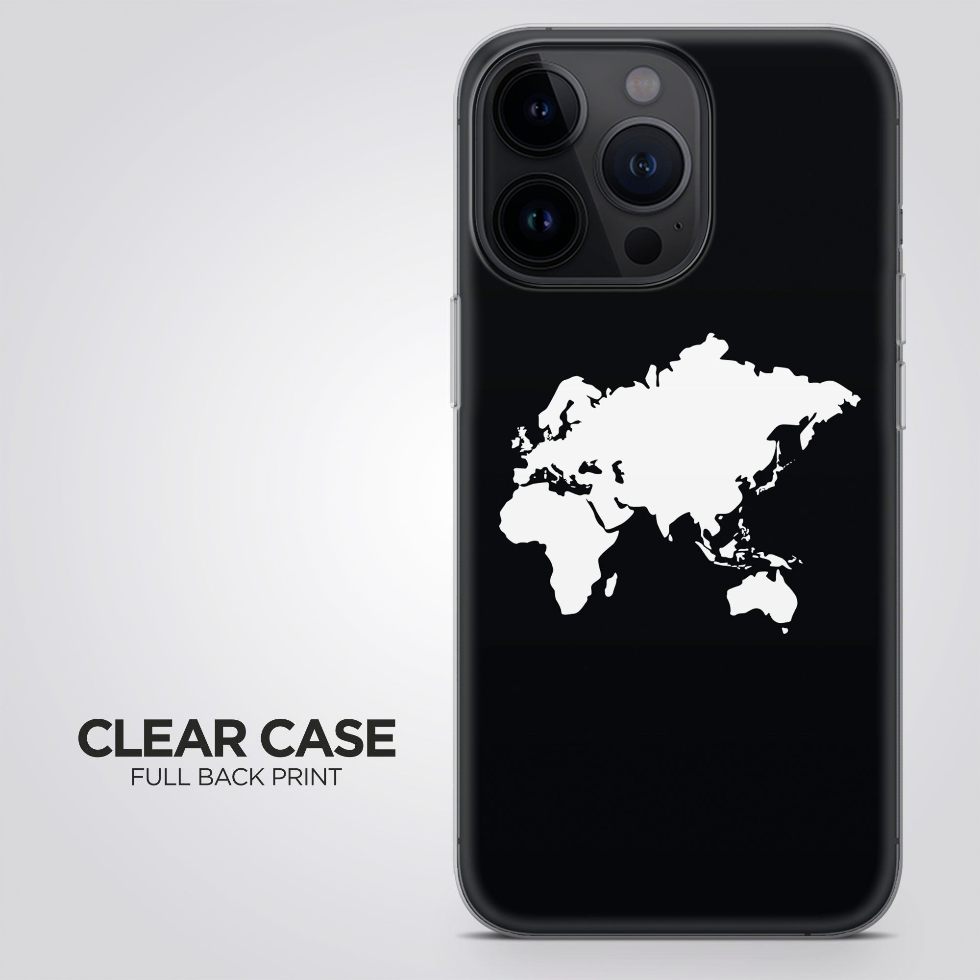 Gocase World Map Blank | Cover per iPhone 5 / 5S / SE | Trasparente con Stampa | Custodia Protettiva in Silicone | TPU AntiGraffio | Viaggi Oceano Voli Avventure