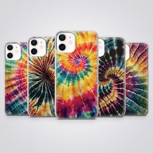 Tie Dye Phone Case Rainbow Swirl Cover fit for iPhone 17 Pro Max, 16e, 15 Plus, 14, 13, XS & Samsung S25, S24, S23, A56, Pixel 10, 9, 8A