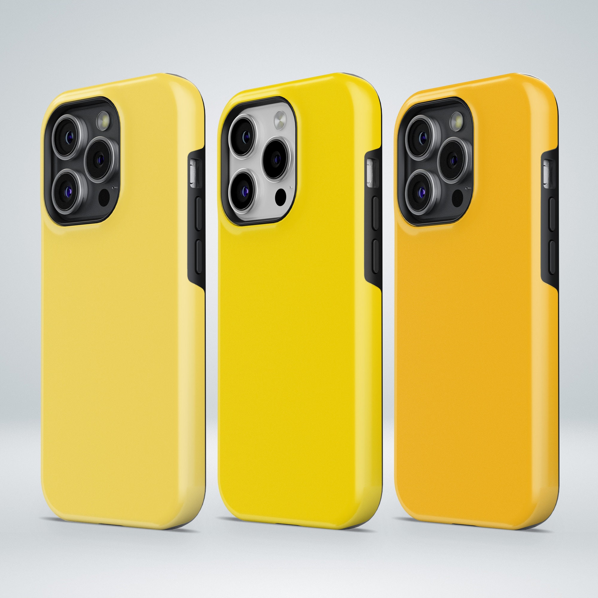 Yellow Phone Case Summer Glossy TOUGH Cover Fit for iPhone 18 Pro