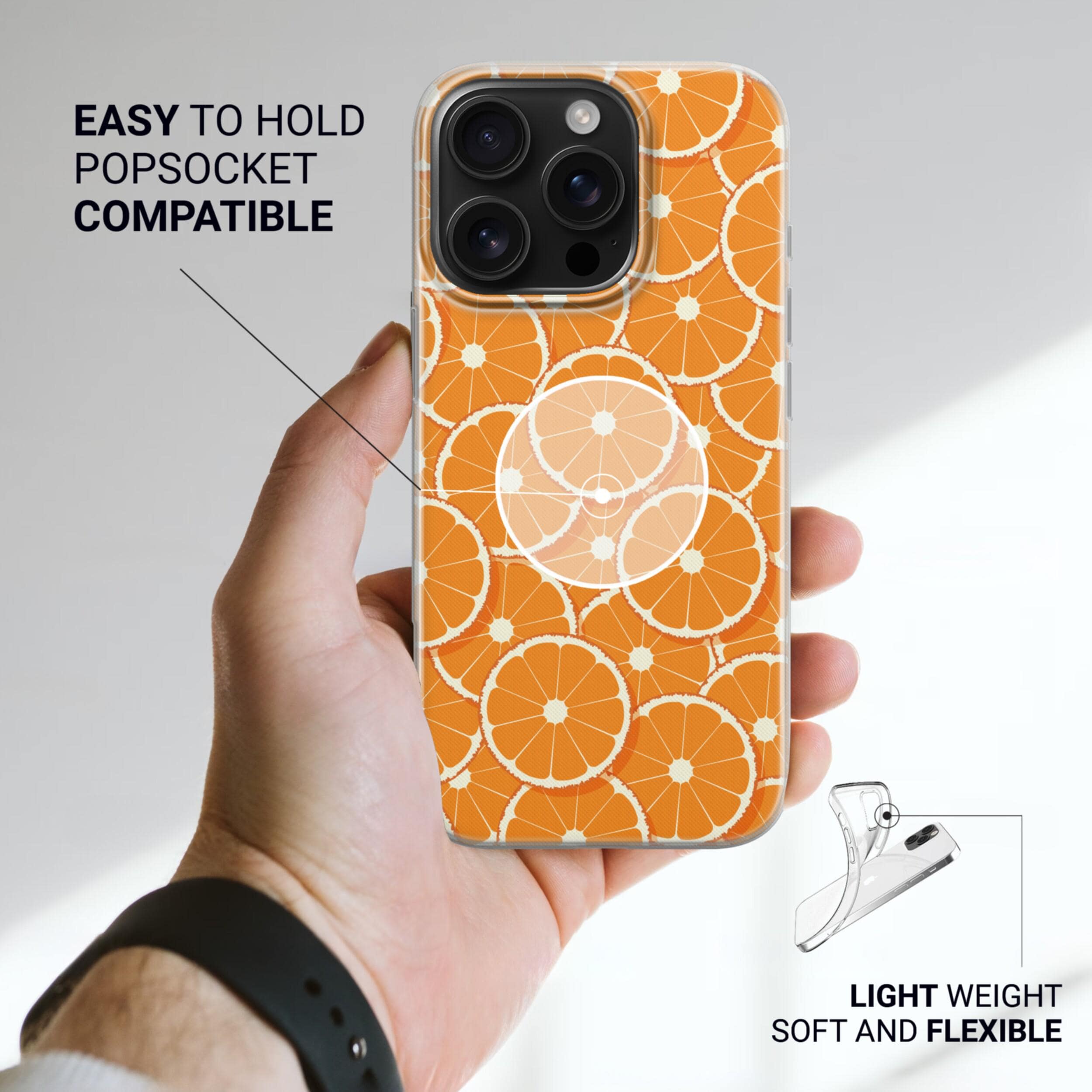 Orange Phone Case Citrus Summer Fruit Cover Fit for iPhone 17 Pro