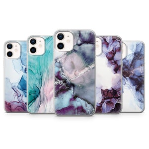 Marble Phone Case Aesthetic Watercolor Cover fit for iPhone 15 Pro Max, 14 Plus, 13, 12, 11, XR, XS & Samsung S24, S23, A54, A53, Pixel 8, 7