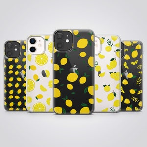 Clear Phone Case Lemon Citrus Fruit Cover fit for iPhone 17 Pro Max, 16e, 15 Plus, 14, 13, XS & Samsung S25, S24, A56, Pixel 10, 9, 8A