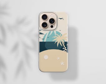 Ocean Wave Phone Case Beach Sunset Cover Fit for iPhone 17 Pro Max