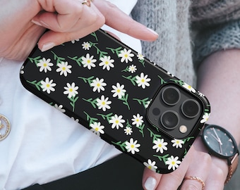 Daisy Phone Case Botany Spring Flower Pattern TOUGH Cover fit for iPhone, Samsung & Pixel