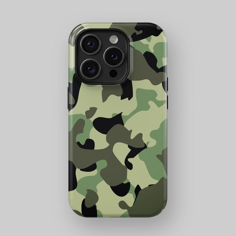 Camouflage Phone Case Military TOUGH Cover Fit for iPhone 16 Pro Max