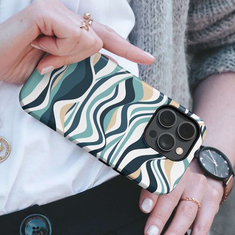 Ocean Wave Phone Case Nautical TOUGH Cover Fit for iPhone 16 Pro Max