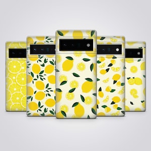 Coque de portable citron et agrumes, compatible avec les Pixel 9, 9A, 8, 8A, 7A, 7, iPhone 16 Pro Max, 15 Plus, 14, 13, 12, Samsung S25, S24, A56