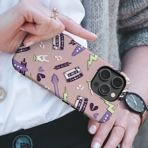 Rock Music Phone Case 70s Punk TOUGH Cover fit for iPhone 16 Pro Max, 15 Plus, 14, 13, 12, 11, XS & Samsung S25, S24, A56, Pixel 9, 8A, 7, 6