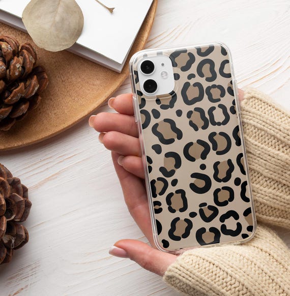 Leopard Print Phone Case Beige TOUGH Cover Fit for iPhone 16 Pro