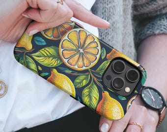 Lemon Tree Phone Case Botany Citrus Fruit TOUGH Cover fit for iPhone, Samsung & Pixel