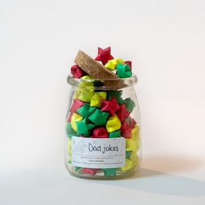 Origami Lucky Stars With Dad Jokes in a Jar | funny jokes | dad to be | daily jokes | father’s day gift | gift for men