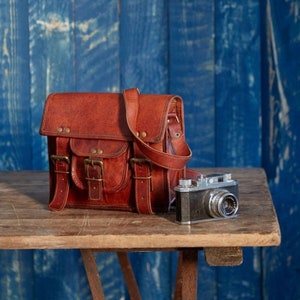 Small Vintage Style Satchel - Genuine Leather