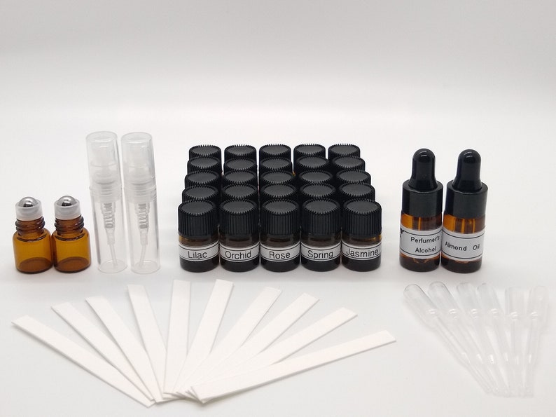 Fragrance Kit 60 Piece Perfume Making Kit 25 Essential Oils Etsy UK