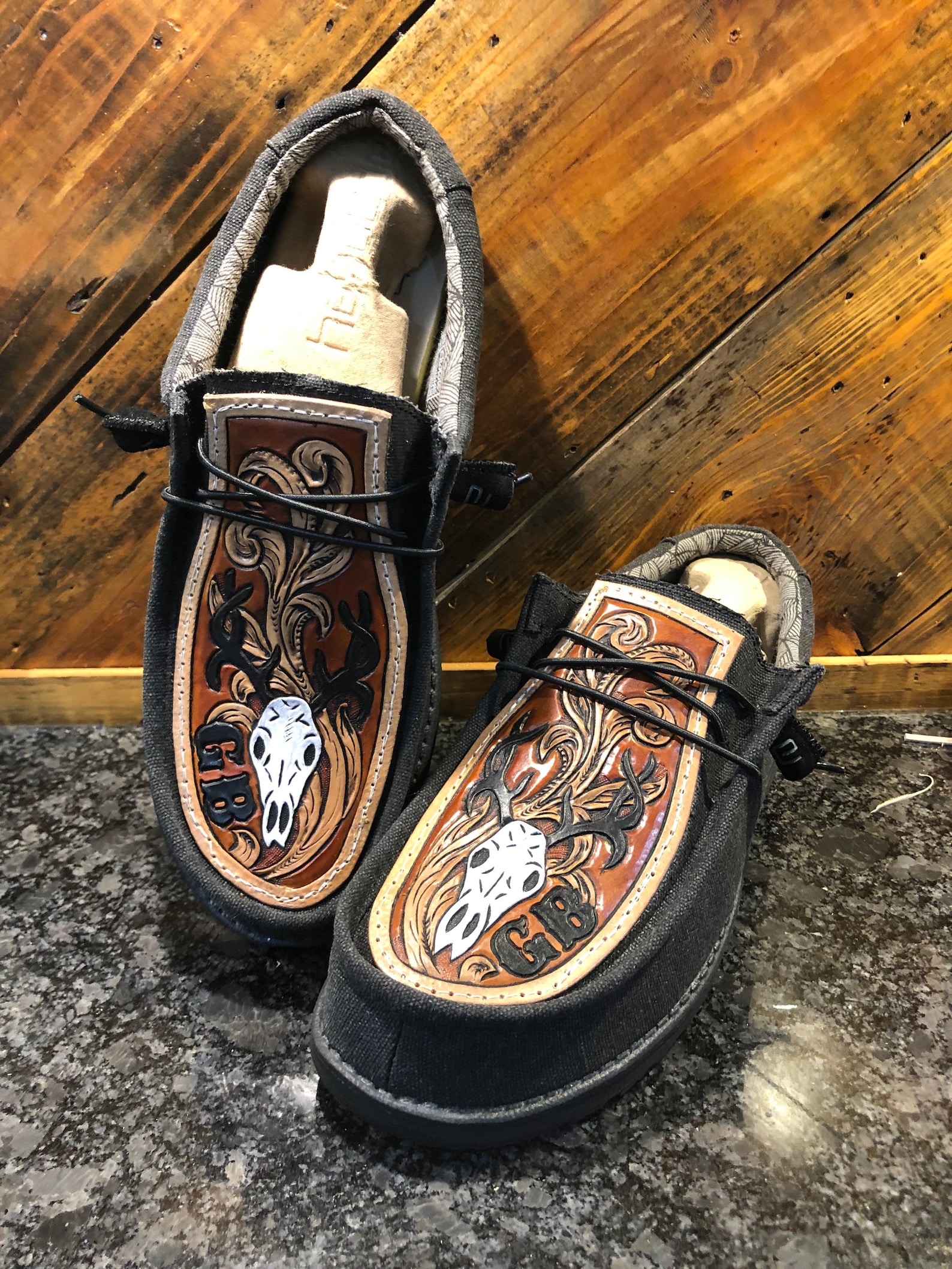 custom hey dude leather