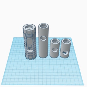 Custom Compact Chassis 32.5x100 OD for fitting 33mm ID for use on various hilts including some Ultrasabers - Proffieboard - STL files