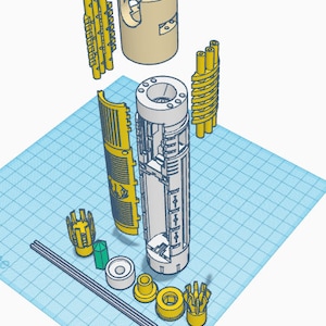 Flagship Crystal Chamber Extension Proffieboard and cfx Chassis - stl files NEW UPDATED FILES! A huge bang for you buck!