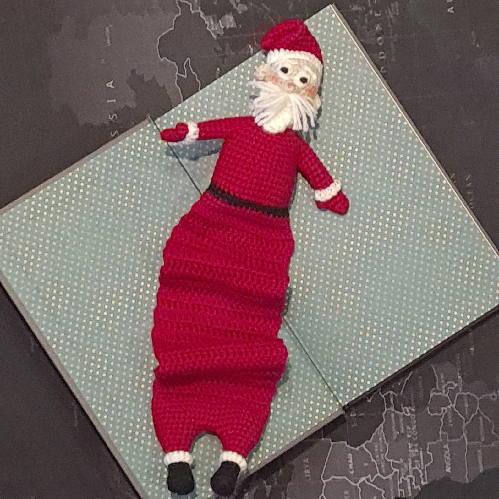 Bookmark Santa crochet pattern PDF DIY Christmas amigurumi Etsy