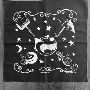Felix The Cat Themed Reading Cloth - Tarot, Oracle, Divination - Perfect for Altars - Bandana sized - The Felixverse Original Merchandise