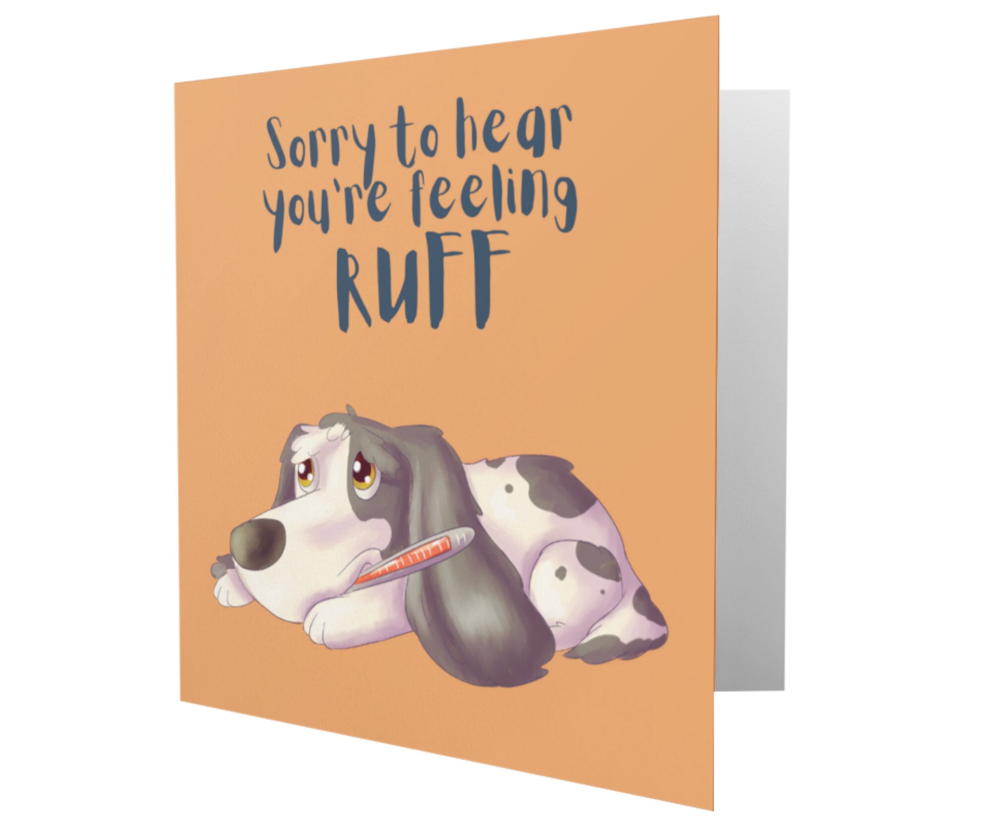 Feeling Ruff Dog Greeting Card Etsy