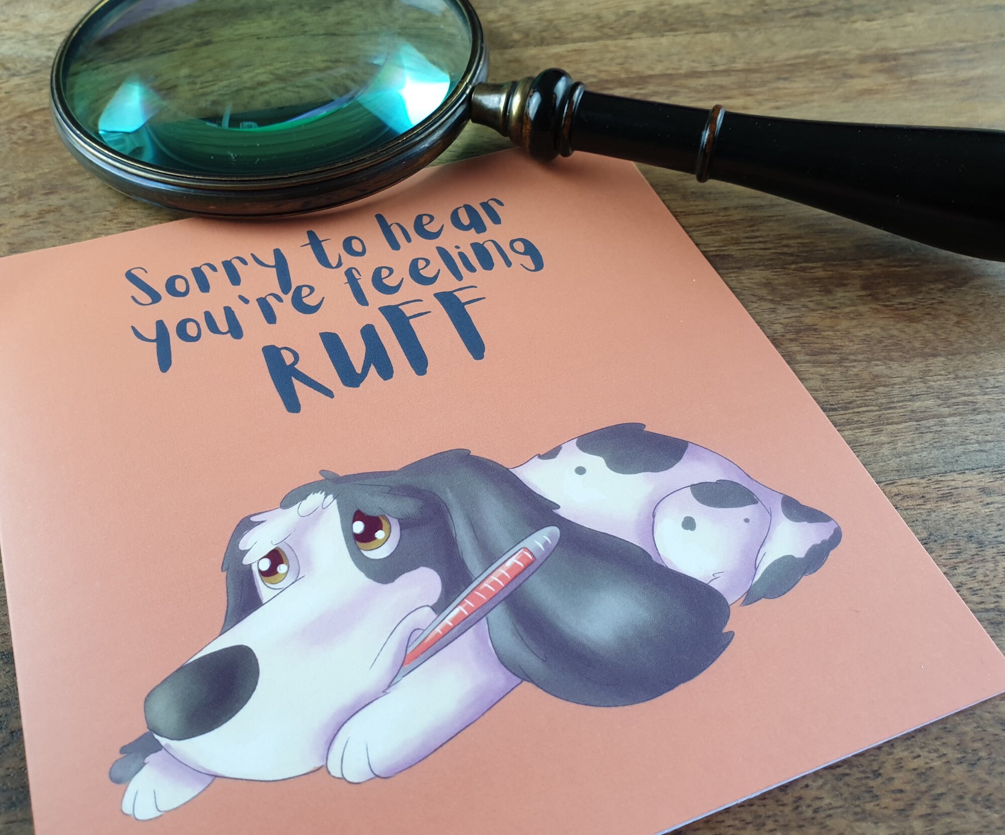 Feeling Ruff Dog Greeting Card Etsy