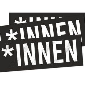 Aufkleber: *innen (30 Sticker)
