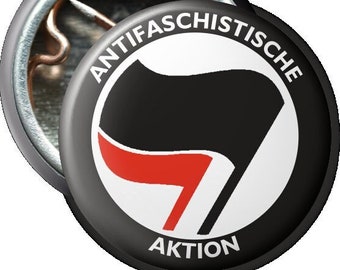 Button: Antifascist Action (black)