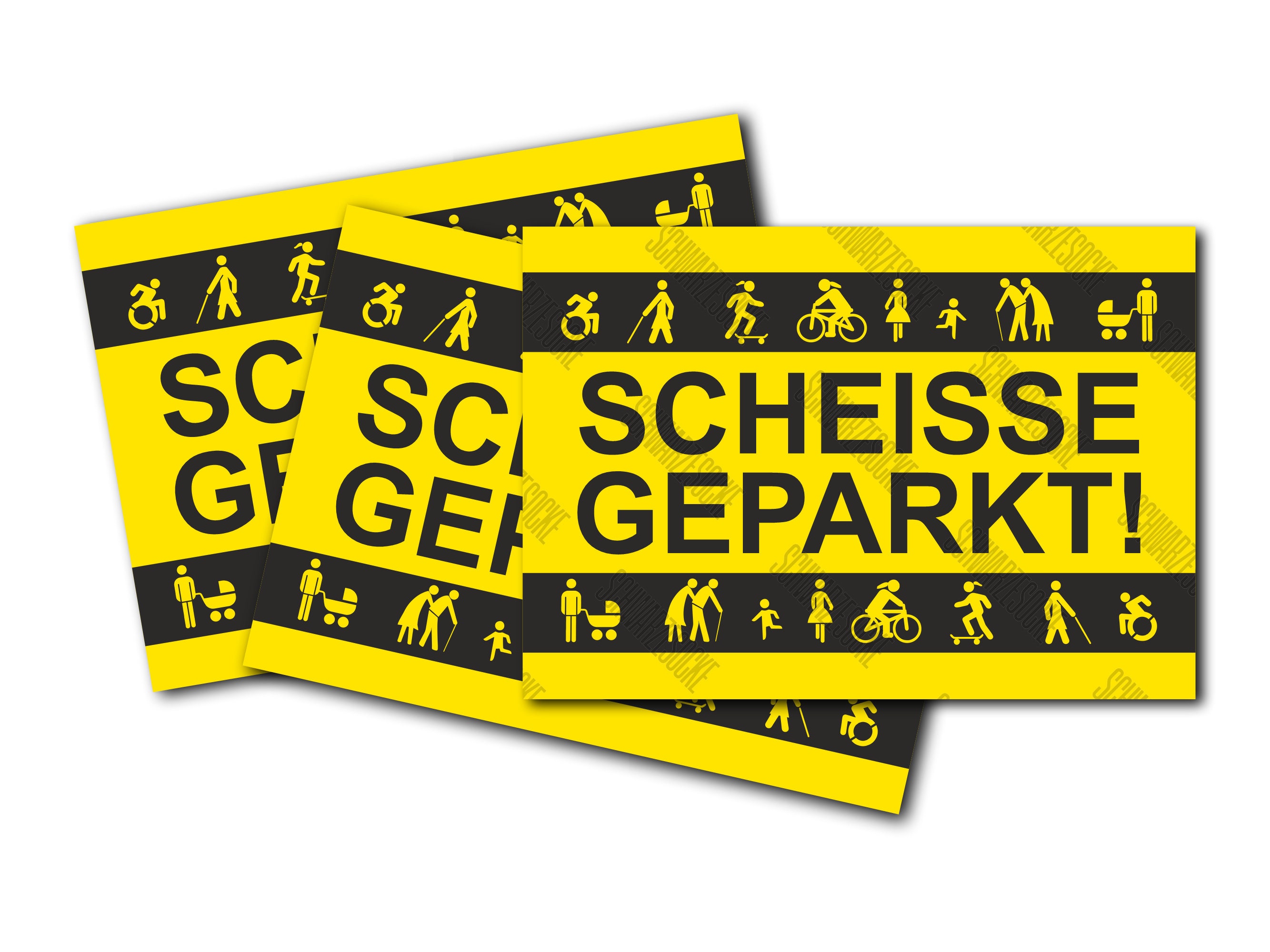 Karten Scheisse geparkt - Lernhilfe für Falschparker, Geschenkidee,  Juxcard